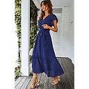 Belted Floral Wrap Maxi Dress