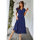 Belted Floral Wrap Maxi Dress