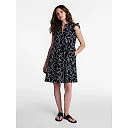 Tiered Cotton Mini Dress with Flutter Sleeves