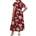 Butterfly Sleeve Floral Maxi Dress