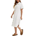Denim Button-Down Midi Shirt Dress