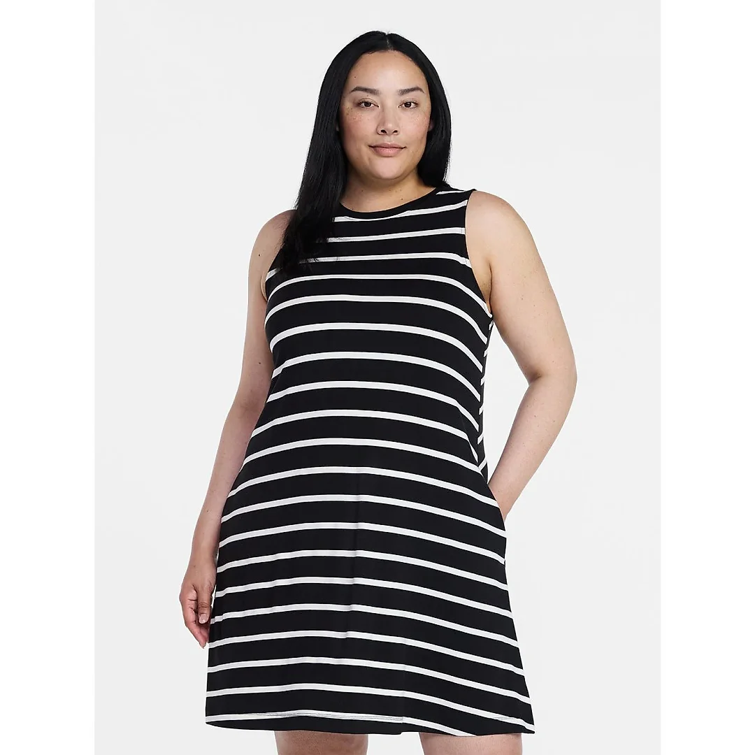 Sleeveless Knit Swing Dress