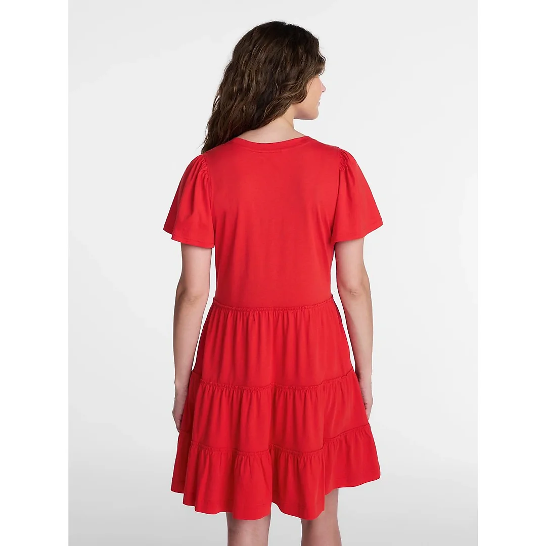 Short Sleeve Cotton Swing Dress