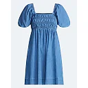Puff Sleeve Peasant Mini Dress