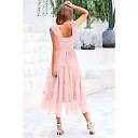 Sleeveless Tulle Midi Dress