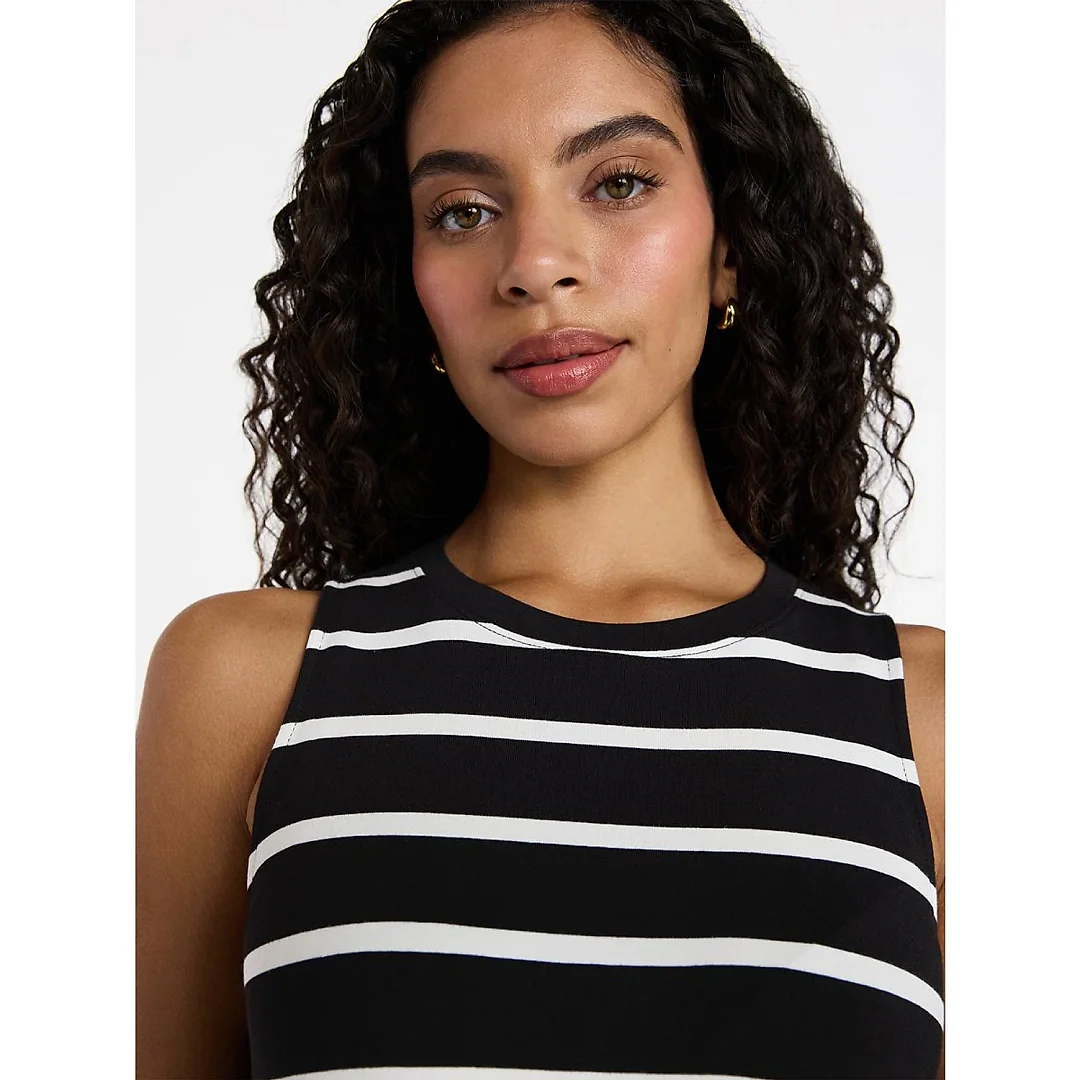 Sleeveless Knit Swing Dress