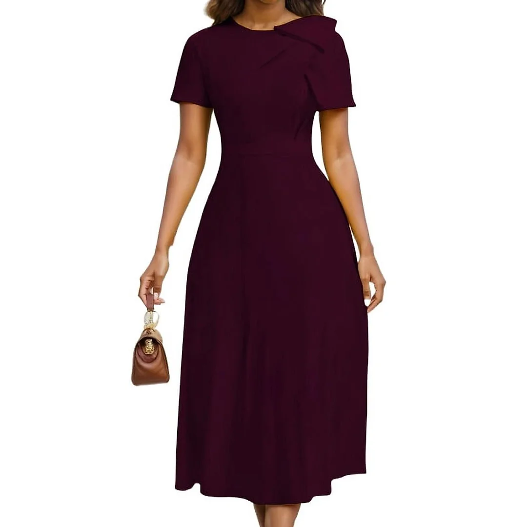 Short Sleeve A-Line Dress