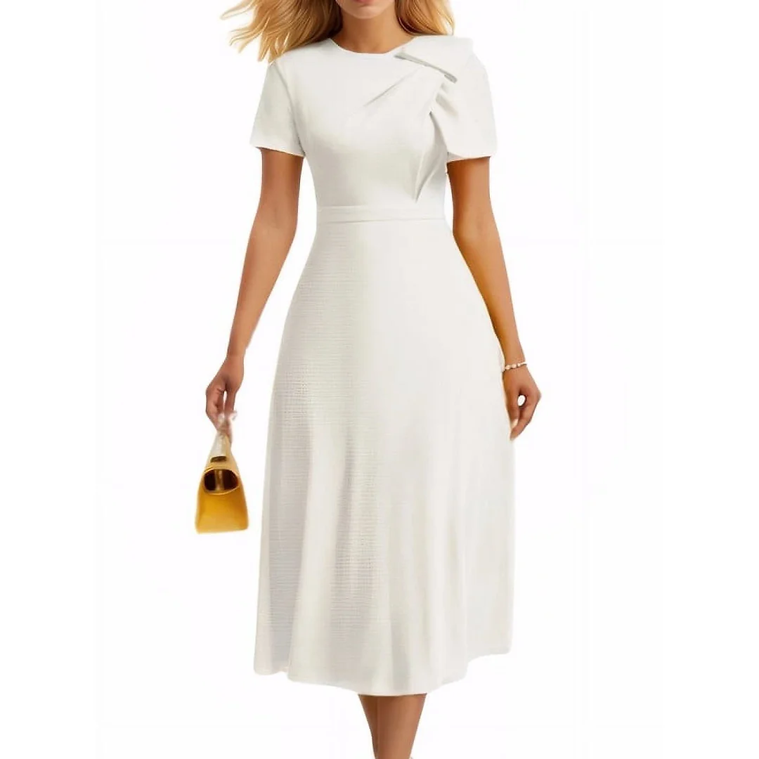 Short Sleeve A-Line Dress