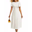 Short Sleeve A-Line Dress