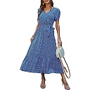 Belted Floral Wrap Maxi Dress