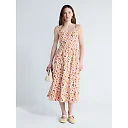 Square Neck Cotton Midi Dress