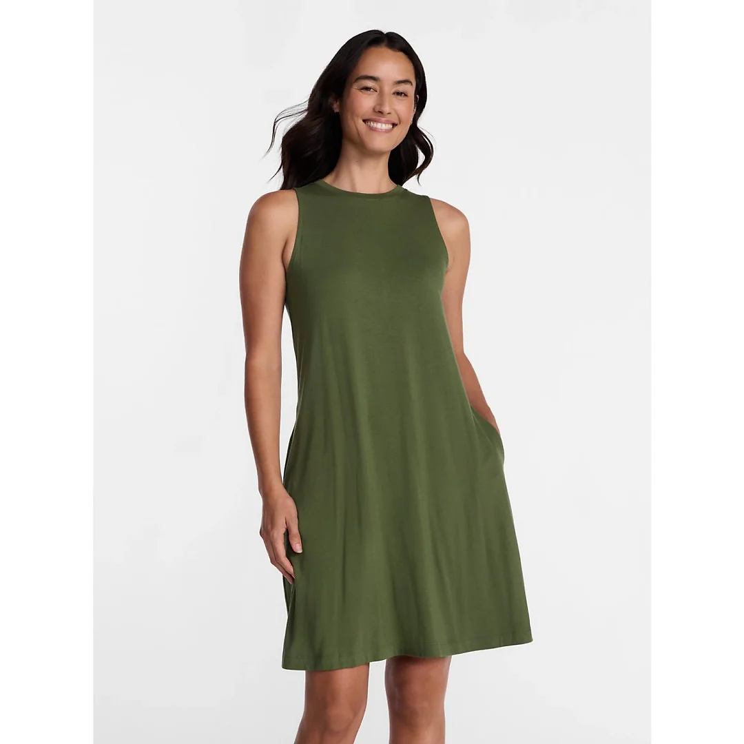 Sleeveless Knit Swing Dress