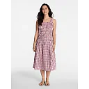 Sleeveless Smocked Peasant Midi Dress