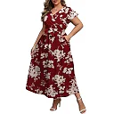 Butterfly Sleeve Floral Maxi Dress