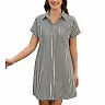 Cotton Button-Front Tunic Dress