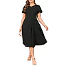 Flutter Sleeve A-Line Midi Dress