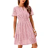 Lace Trim V-Neck A-Line Dress