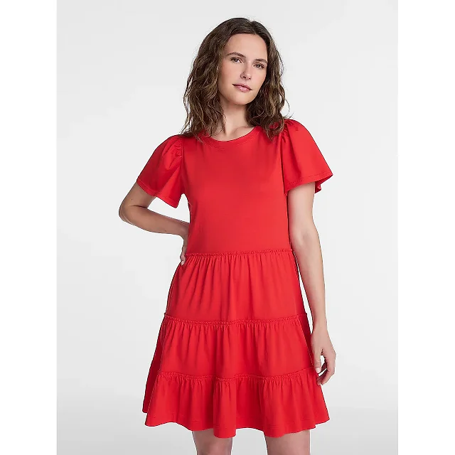 Short Sleeve Cotton Swing Dress