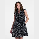 Tiered Cotton Mini Dress with Flutter Sleeves