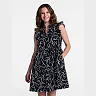 Tiered Cotton Mini Dress with Flutter Sleeves